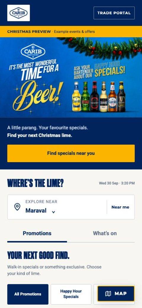 Carib Brewery promotions finder